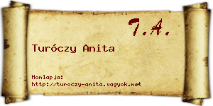 Turóczy Anita névjegykártya